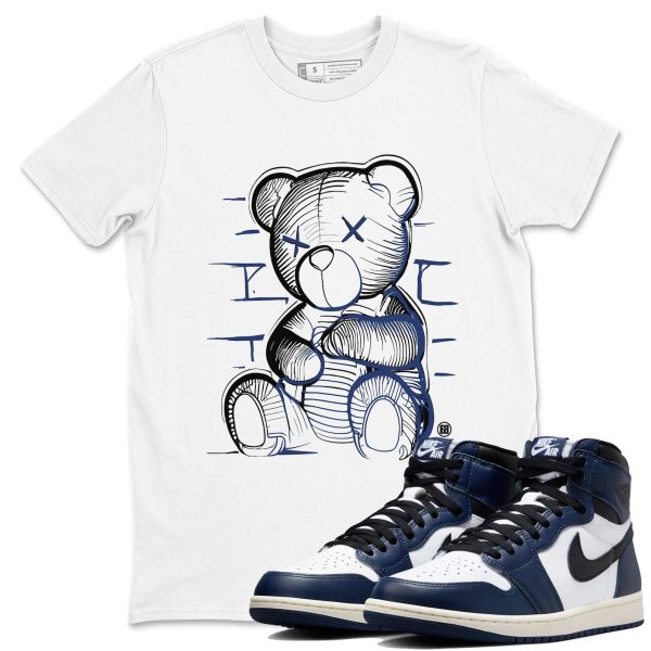 Neon Bear Unisex T Shirt To Match Jordans 1s High OG Midnight Navy Jezsport.com