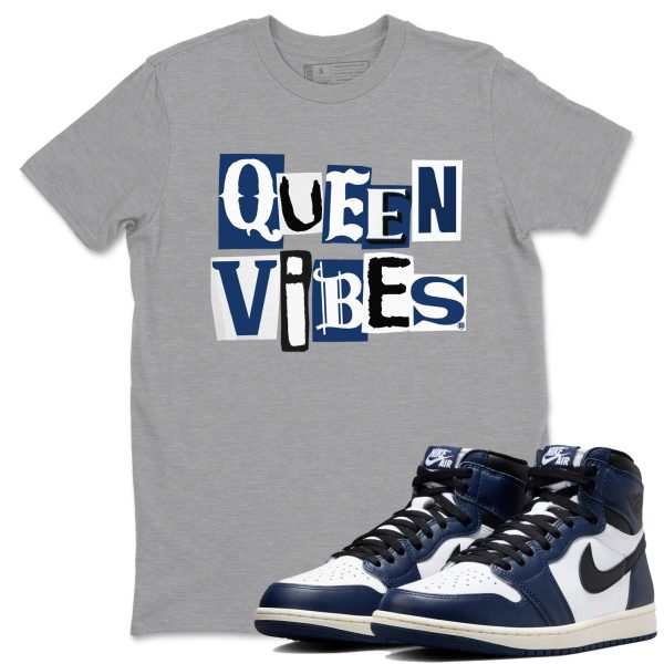 Queen Vibes Unisex Shirts To Match Jordans 1s High OG Midnight Navy Jezsport.com