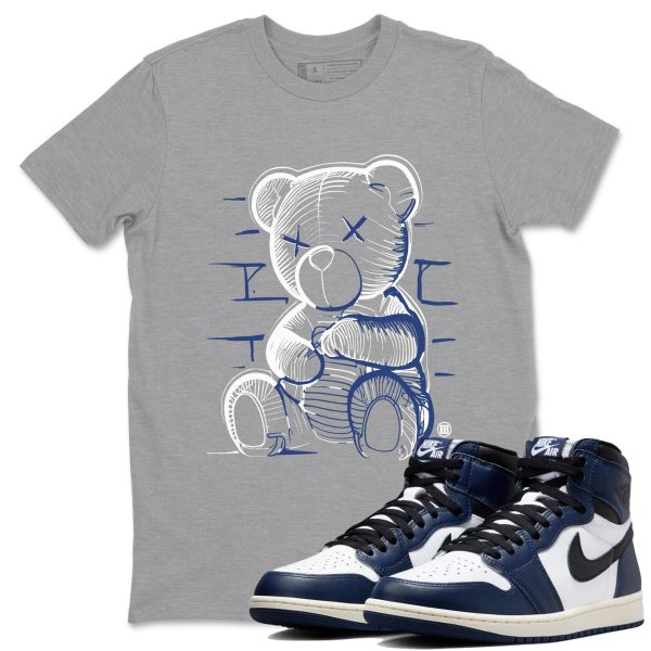 Neon Bear Unisex T Shirt To Match Jordans 1s High OG Midnight Navy Jezsport.com