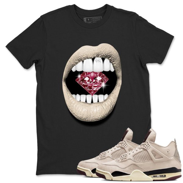 Lips Diamond Sneakerhead Gift Sneaker T Shirts To Match Jordans 4s A Ma Maniere x Fossil Stone Jezsport.com