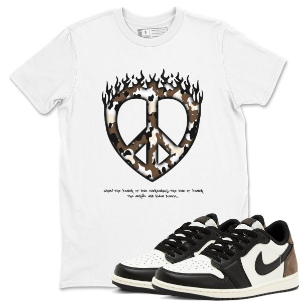 Love Peace T Shirts To Match Jordans Streetwear 1s Low Mocha Jezsport.com