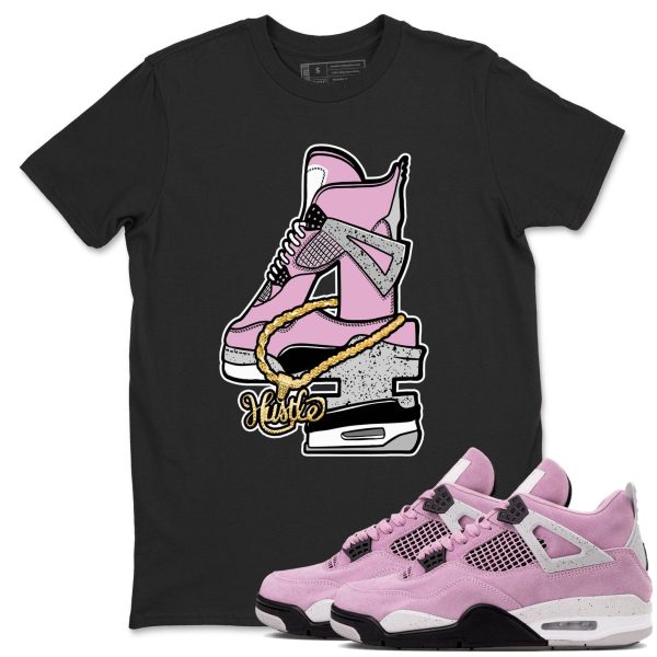 Hustle Number 4 Unisex T Shirts To Match Sneakers 4s Orchid Jezsport.com