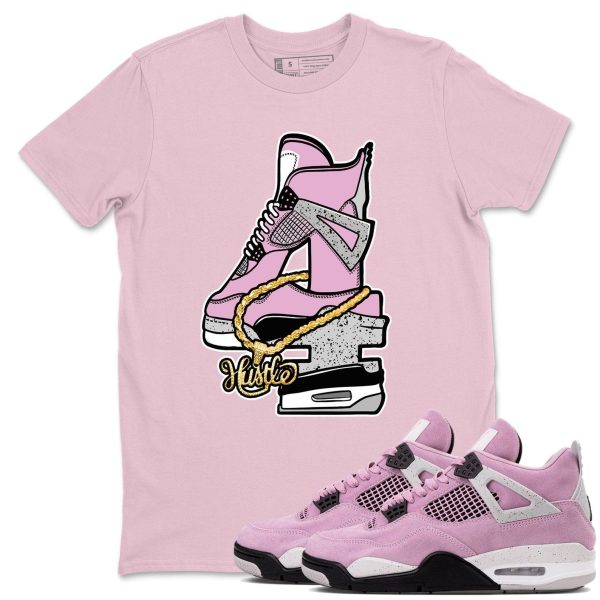 Hustle Number 4 Unisex T Shirts To Match Sneakers 4s Orchid Jezsport.com