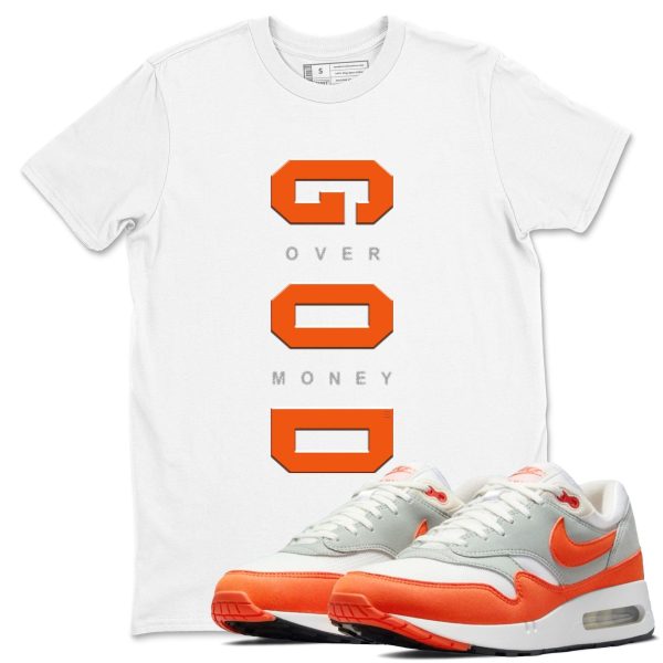 God Over Money Unisex T Shirts To Match Sneakers Air Max 1 85 Cosmic Clay Jezsport.com