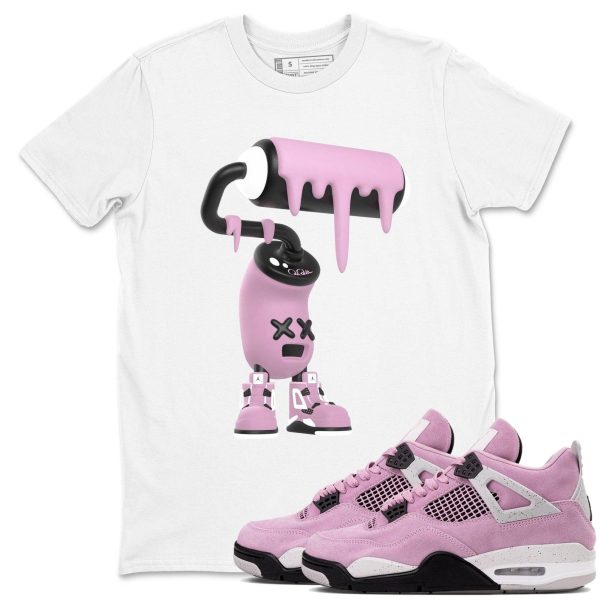 3D Paint Roller Unisex T Shirts To Match Sneakers 4s WMNS Orchid Jezsport.com