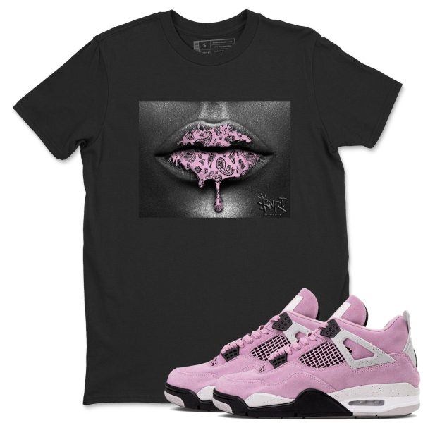 Bandana Lips Unisex T-Shirts To Match Sneakers 4s Orchid Jezsport.com