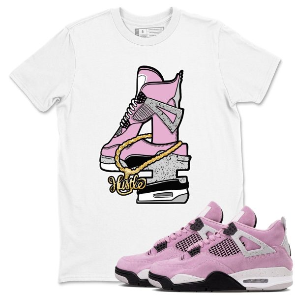 Hustle Number 4 Unisex T Shirts To Match Sneakers 4s Orchid Jezsport.com