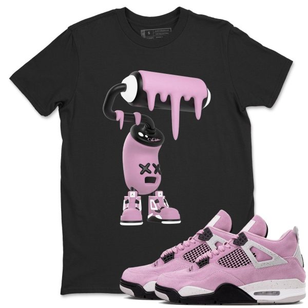 3D Paint Roller Unisex T Shirts To Match Sneakers 4s WMNS Orchid Jezsport.com