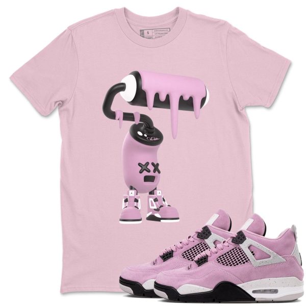 3D Paint Roller Unisex T Shirts To Match Sneakers 4s WMNS Orchid Jezsport.com