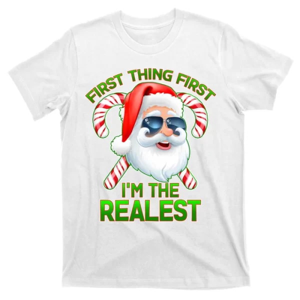 I'm The Realest Santa Claus Christmas Candy T Shirt For Men, Christmas Shirt For Girl Jezsport.com