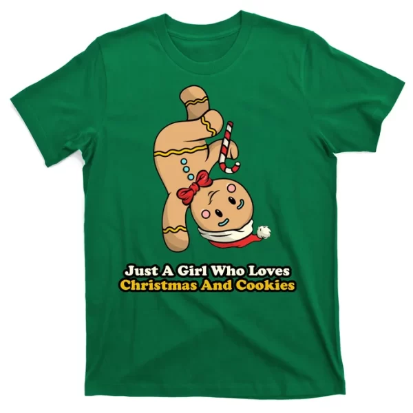 Just A Girl Who Loves Gingerbread Cookies T Shirt For Men, Christmas Shirt For Girl Jezsport.com