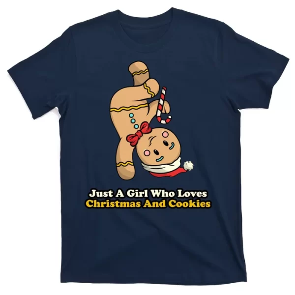 Just A Girl Who Loves Gingerbread Cookies T Shirt For Men, Christmas Shirt For Girl Jezsport.com