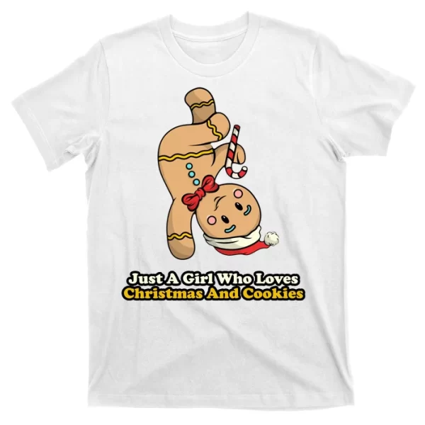 Just A Girl Who Loves Gingerbread Cookies T Shirt For Men, Christmas Shirt For Girl Jezsport.com