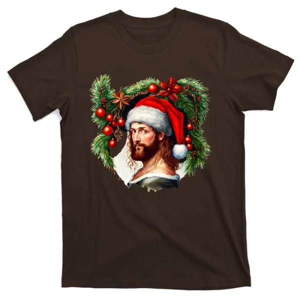 Jesus Christ Christmas Portrait T Shirt For Men, Christmas Shirt For Girl Jezsport.com