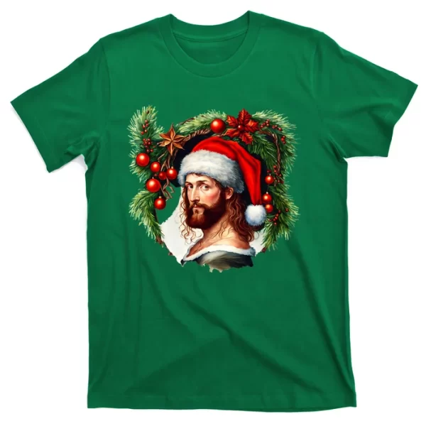 Jesus Christ Christmas Portrait T Shirt For Men, Christmas Shirt For Girl Jezsport.com