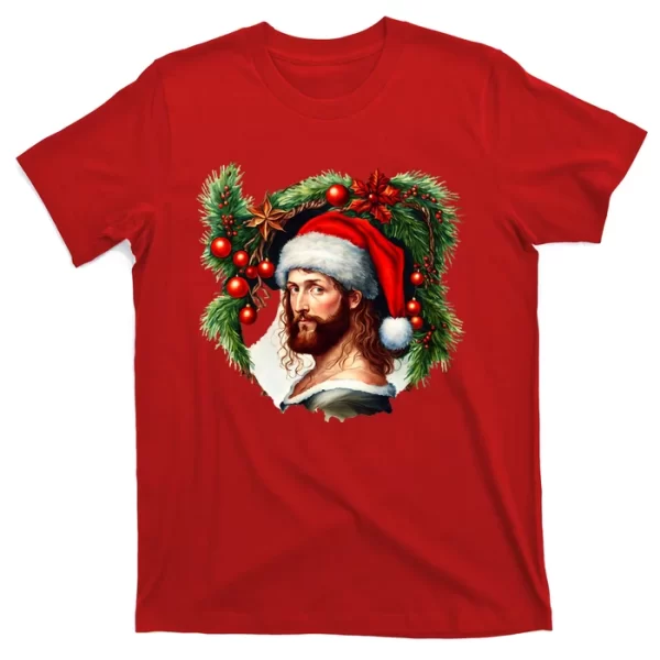 Jesus Christ Christmas Portrait T Shirt For Men, Christmas Shirt For Girl Jezsport.com