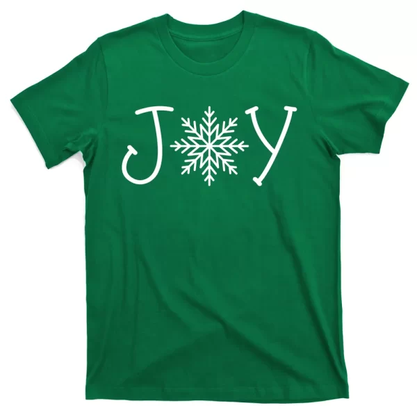 Joy Snowflake Christmas T Shirt For Men, Christmas Shirt For Girl Jezsport.com