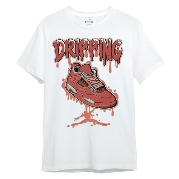 Dune Red 13s Shirt - Dripping Shoe 4S Graphic Unisex Shirt Matching Jordan Shirt Jezsport.com