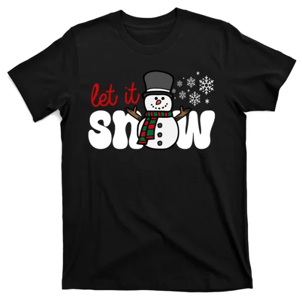 Let It Snow Christmas Holiday Cute T Shirt For Men, Christmas Shirt For Girl Jezsport.com