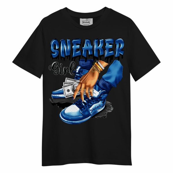 French Blue 13s Shirt, SNEAKER Girl Money Drip Unisex Shirt Matching Jordan Shirt Jezsport.com