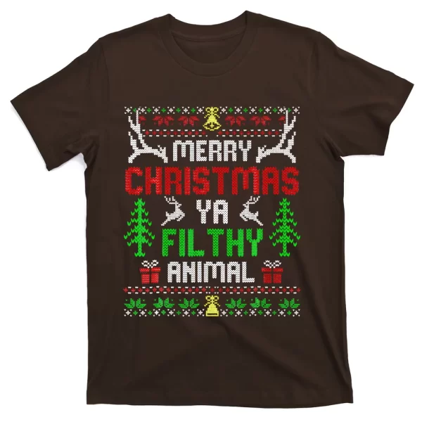 Merry Christmas Animal Filthy Ya T Shirt For Men, Christmas Shirt For Girl Jezsport.com