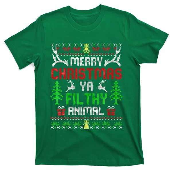 Merry Christmas Animal Filthy Ya T Shirt For Men, Christmas Shirt For Girl Jezsport.com