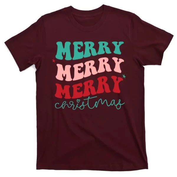 Merry Christmas Retro Fun Holiday T Shirt For Men, Christmas Shirt For Girl Jezsport.com