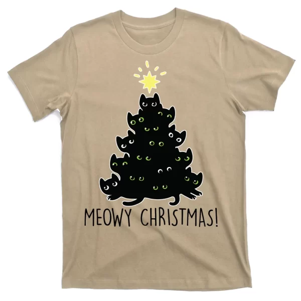 Meowy Christmas T Shirt For Men, Christmas Shirt For Girl Jezsport.com