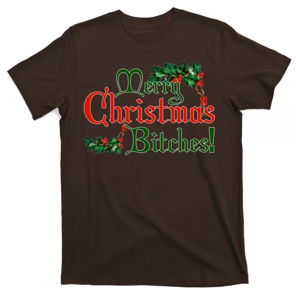 Merry Christmas Bitches T Shirt For Men, Christmas Shirt For Girl Jezsport.com