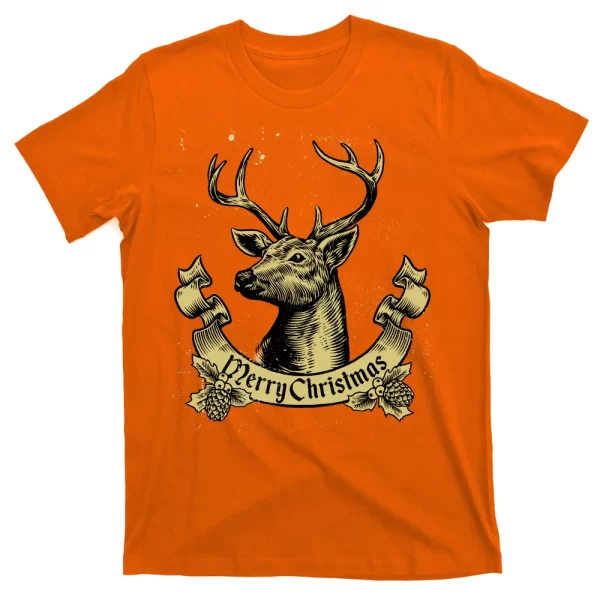 Merry Christmas Deer T Shirt For Men, Christmas Shirt For Girl Jezsport.com