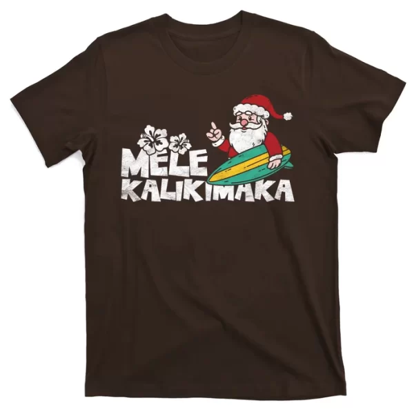 Mele Kalikimaka Hawaiian Christmas T Shirt For Men, Christmas Shirt For Girl Jezsport.com