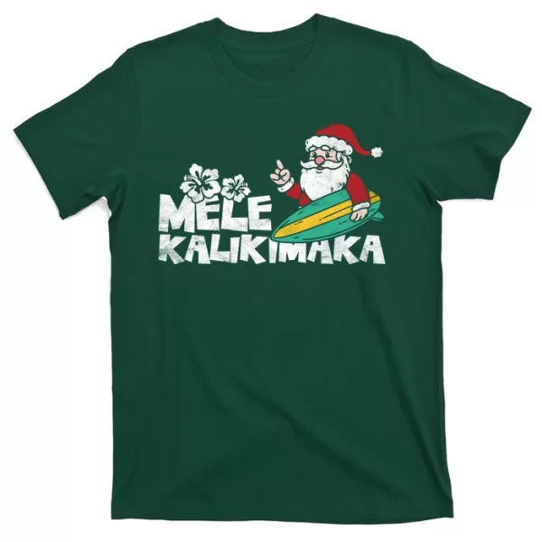 Mele Kalikimaka Hawaiian Christmas T Shirt For Men, Christmas Shirt For Girl Jezsport.com