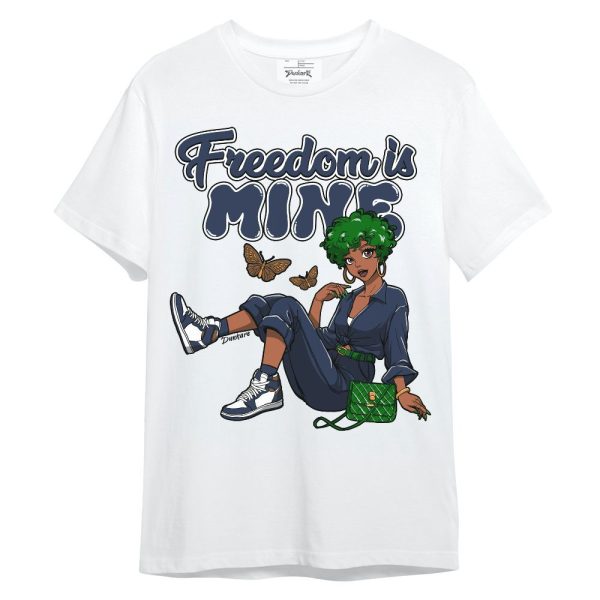 Midnight Navy 13s Shirt, Freedom Is Mine Unisex Shirt Matching Jordan Shirt Jezsport.com