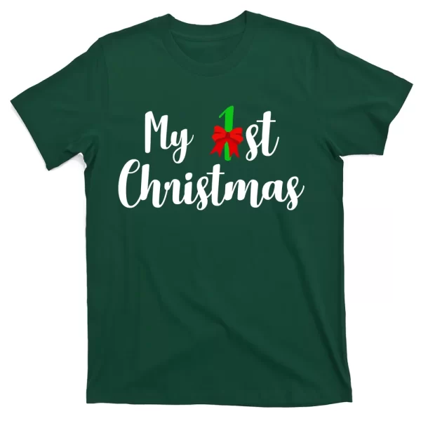 My 1st Christmas T Shirt For Men, Christmas Shirt For Girl Jezsport.com