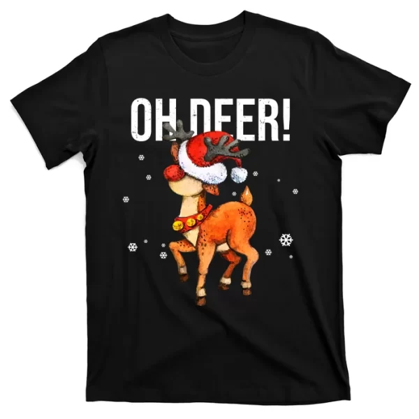 Oh Deer Christmas Holiday Vintage Gift T Shirt For Men, Christmas Shirt For Girl Jezsport.com