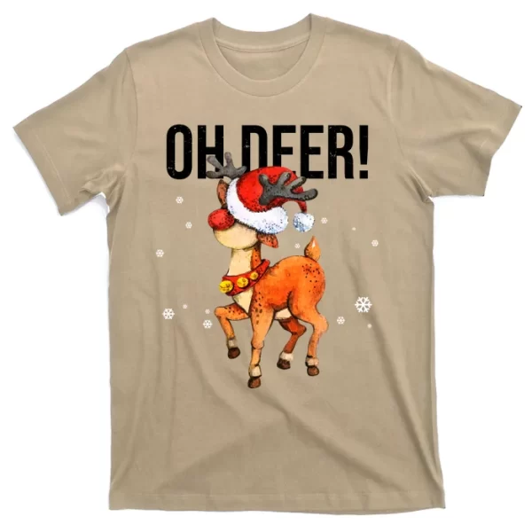 Oh Deer Christmas Holiday Vintage Gift T Shirt For Men, Christmas Shirt For Girl Jezsport.com