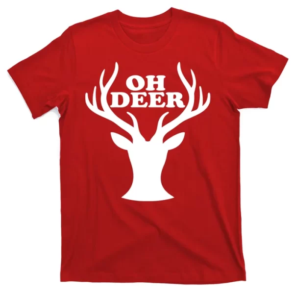 Oh Deer Funny Christmas T Shirt For Men, Christmas Shirt For Girl Jezsport.com