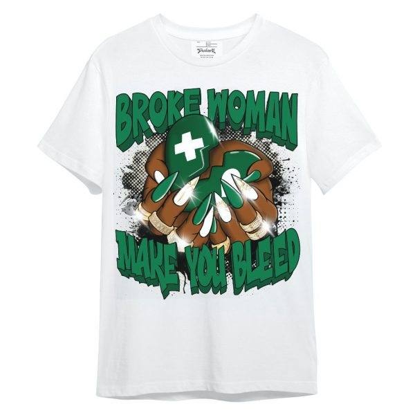 Lucky Green 2s Shirt, Broke Woman Heart Retro Unisex Shirt Matching Jordan Shirt Jezsport.com