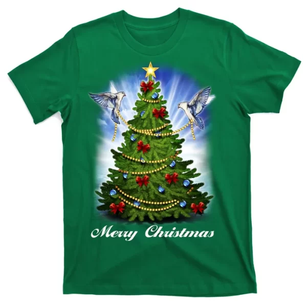 Ornament Merry Christmas Tree T Shirt For Men, Christmas Shirt For Girl Jezsport.com