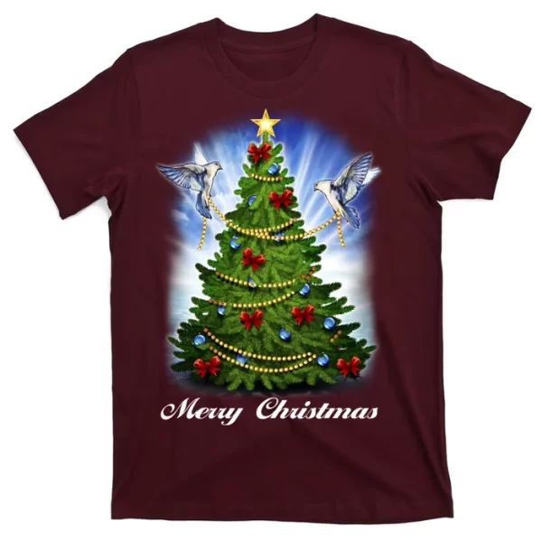 Ornament Merry Christmas Tree T Shirt For Men, Christmas Shirt For Girl Jezsport.com