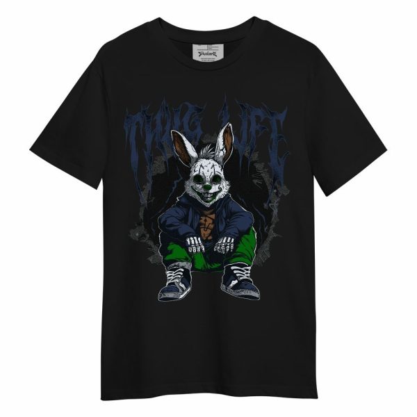 Midnight Navy 13s Shirt, Thug Life Bunny Unisex Shirt Matching Jordan Shirt Jezsport.com