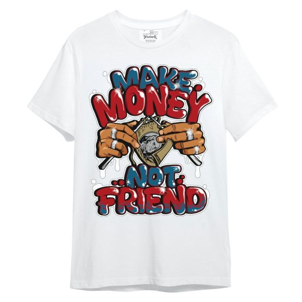 OG Varsity Red 17s Shirt - Make Money Not Friend Graphic Unisex Shirt Matching Jordan Shirt Jezsport.com