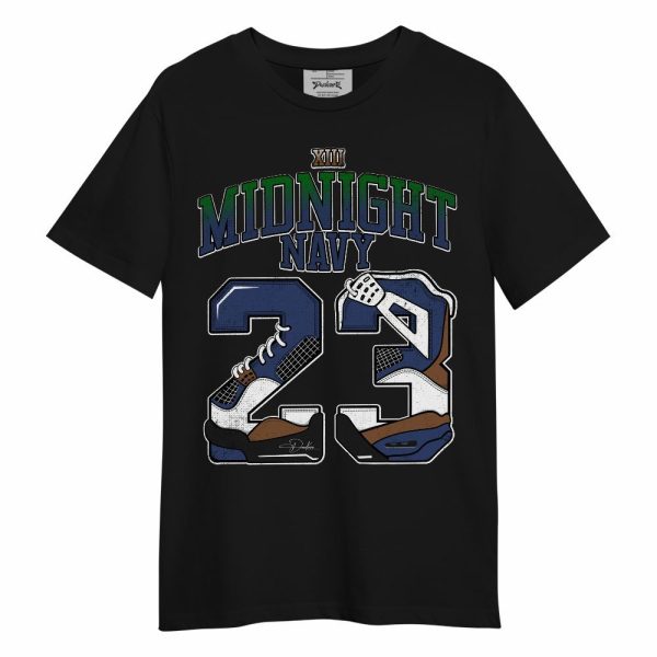 Midnight Navy 13s Shirt, Number 23 4s Unisex Shirt Matching Jordan Shirt Jezsport.com