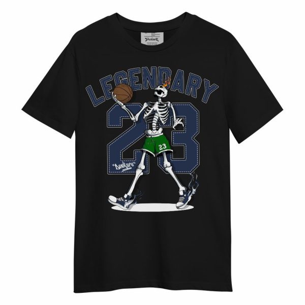 Midnight Navy 13s Shirt, 23 Skeleton G.O.A.T Unisex Shirt Matching Jordan Shirt Jezsport.com