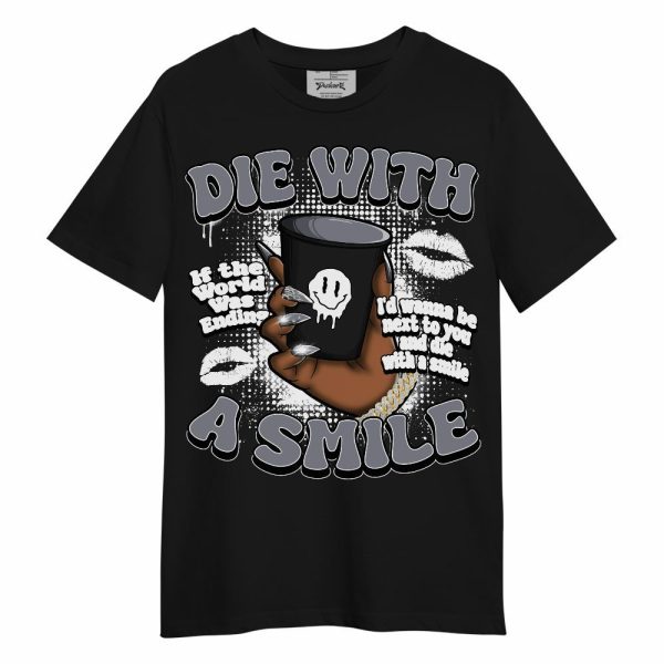 Retro Black Flint 13s Shirt, Die With A Smile Graphic Unisex Shirt Matching Jordan Shirt Jezsport.com