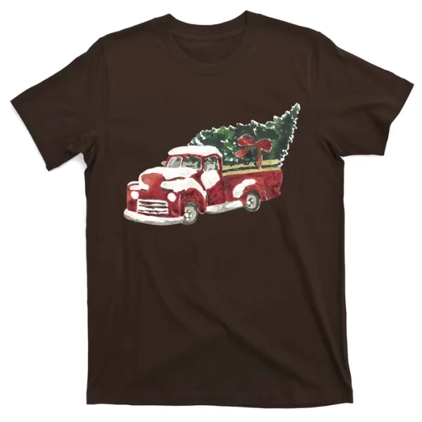 Retro Christmas Holiday Truck T Shirt For Men, Christmas Shirt For Girl Jezsport.com