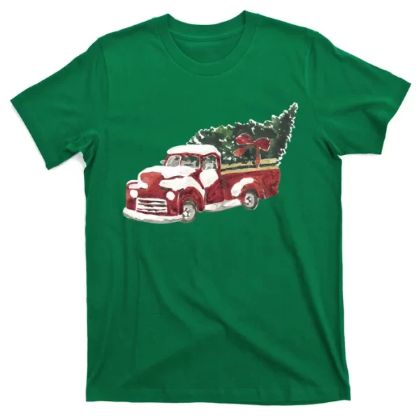 Retro Christmas Holiday Truck T Shirt For Men, Christmas Shirt For Girl Jezsport.com