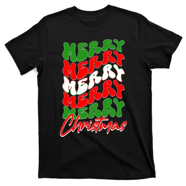 Retro Style Merry Christmas T Shirt For Men, Christmas Shirt For Girl Jezsport.com