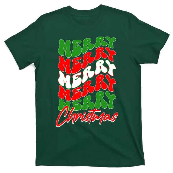 Retro Style Merry Christmas T Shirt For Men, Christmas Shirt For Girl Jezsport.com