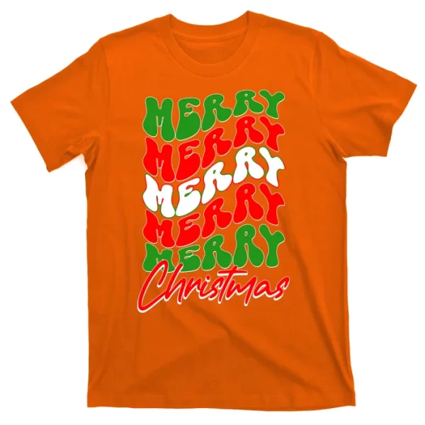 Retro Style Merry Christmas T Shirt For Men, Christmas Shirt For Girl Jezsport.com